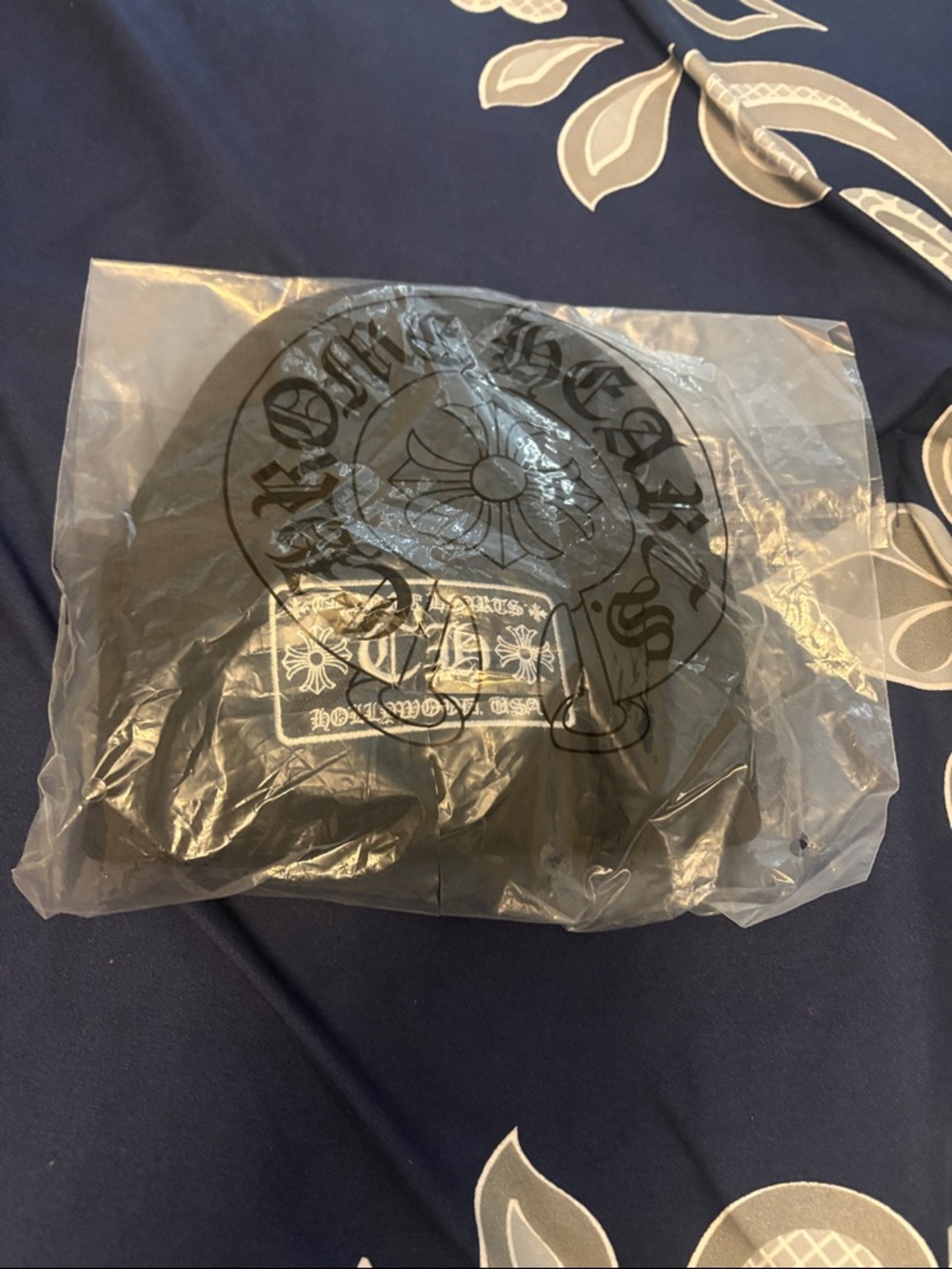 Chrome Hearts Black Beanie with Logo